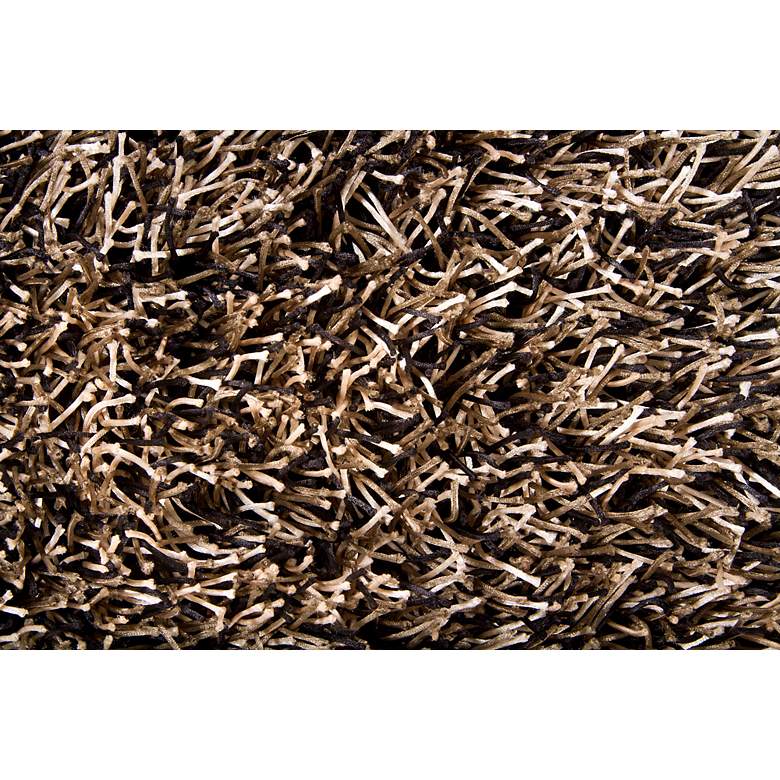 Image 3 Chandra Zara ZAR14513 5'x7'6" Black and Cream Shag Rug more views