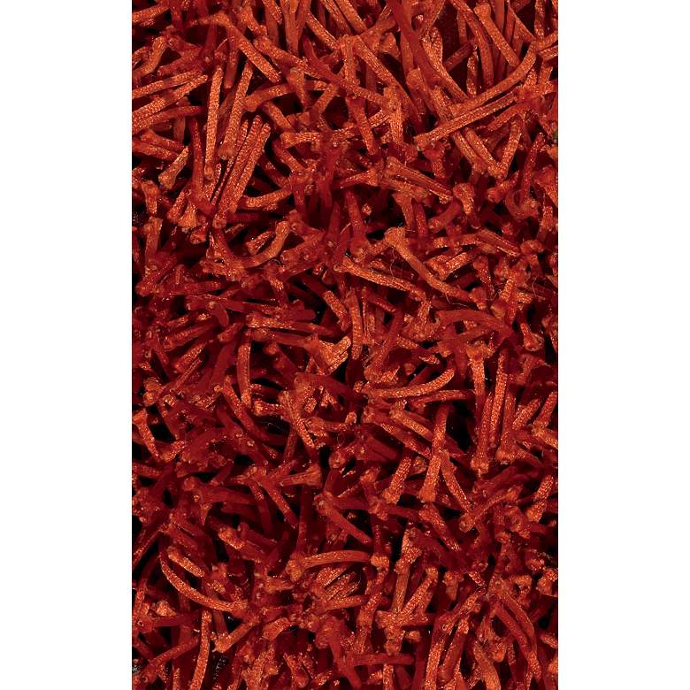 Image 3 Chandra Zara ZAR14524 5'x7'6" Red Shag Area Rug more views