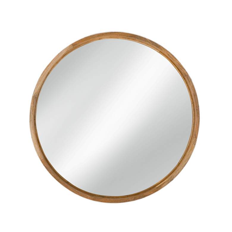 Image 1 Changes Natural Wood 36" Round Wall Mirror