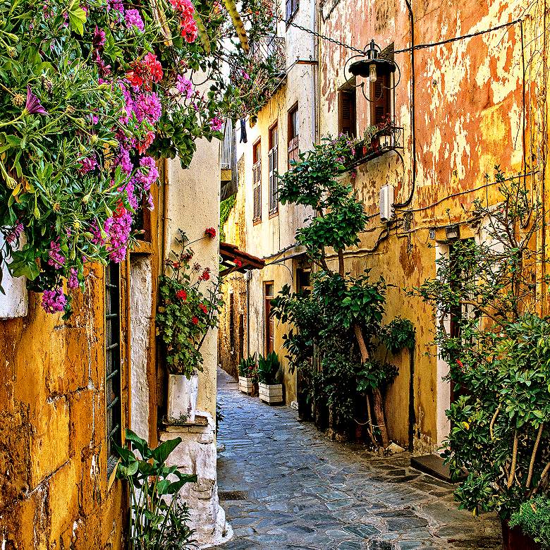 Image 2 Chania Alley 40" High All-Weather Outdoor Canvas Wall Art more views