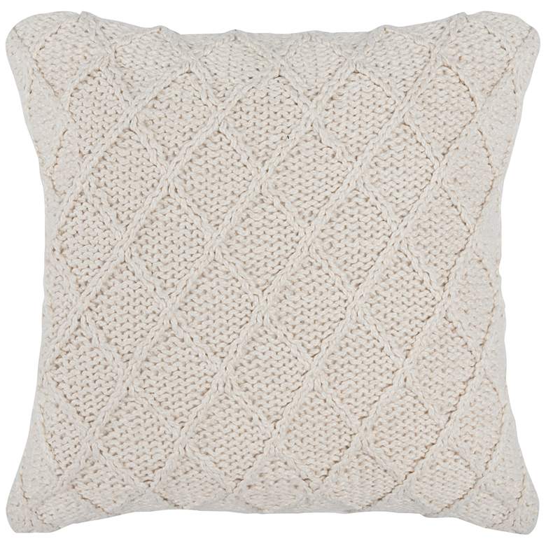 Image 1 Channel Ivory 20" Square Decorative Pillow