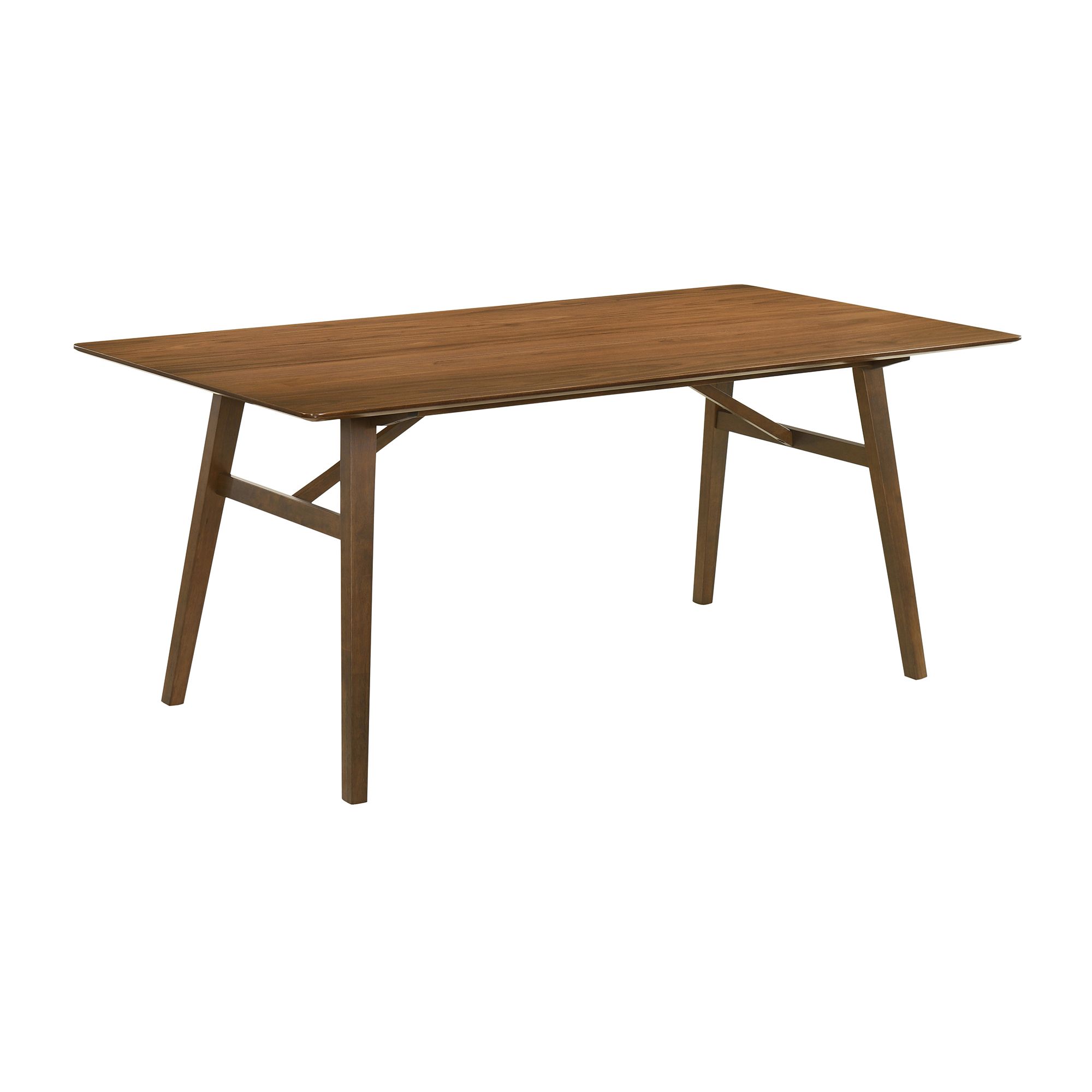 Image 6 Channell 7 Piece Dining Table Set in Walnut Wood with Orange Fabric more views