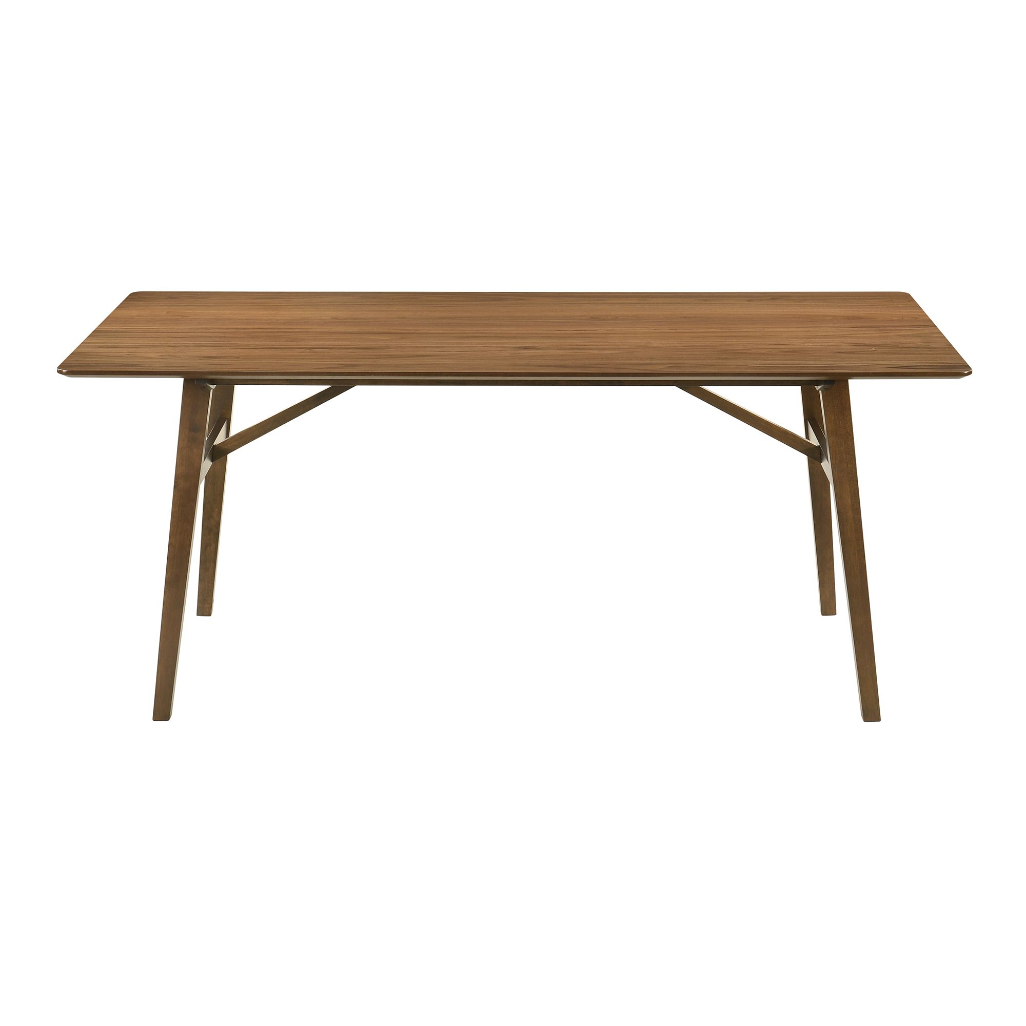 Image 7 Channell 7 Piece Dining Table Set in Walnut Wood with Orange Fabric more views