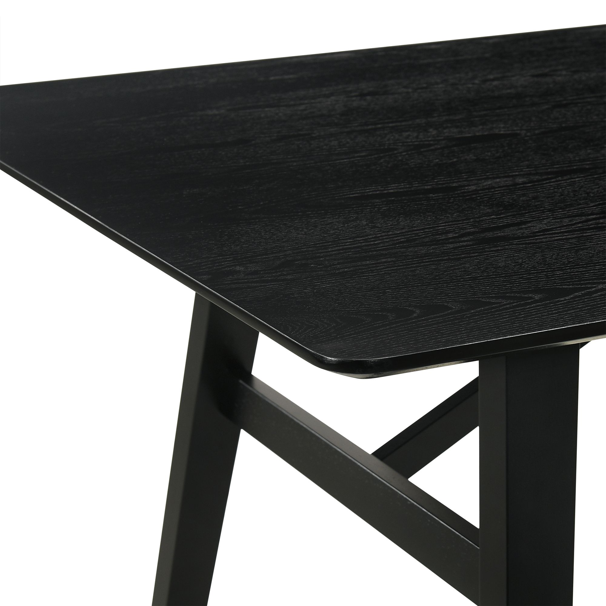 Image 5 Channell 71 in. Wide Dining Table in Wood and Black Finish more views