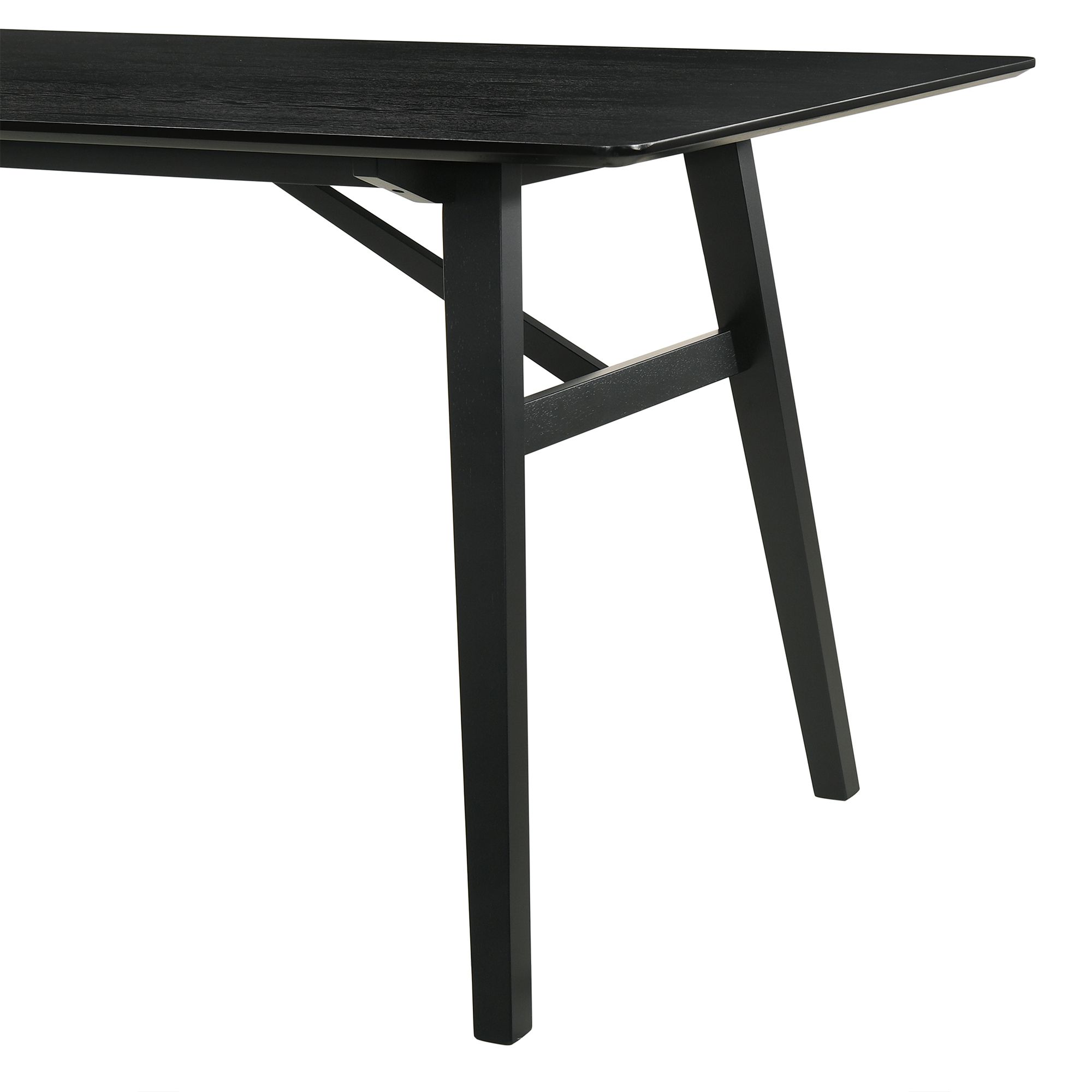 Image 6 Channell 71 in. Wide Dining Table in Wood and Black Finish more views