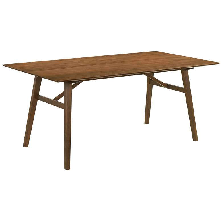 Image 1 Channell 71 in. Wide Dining Table in Wood and Walnut Finish