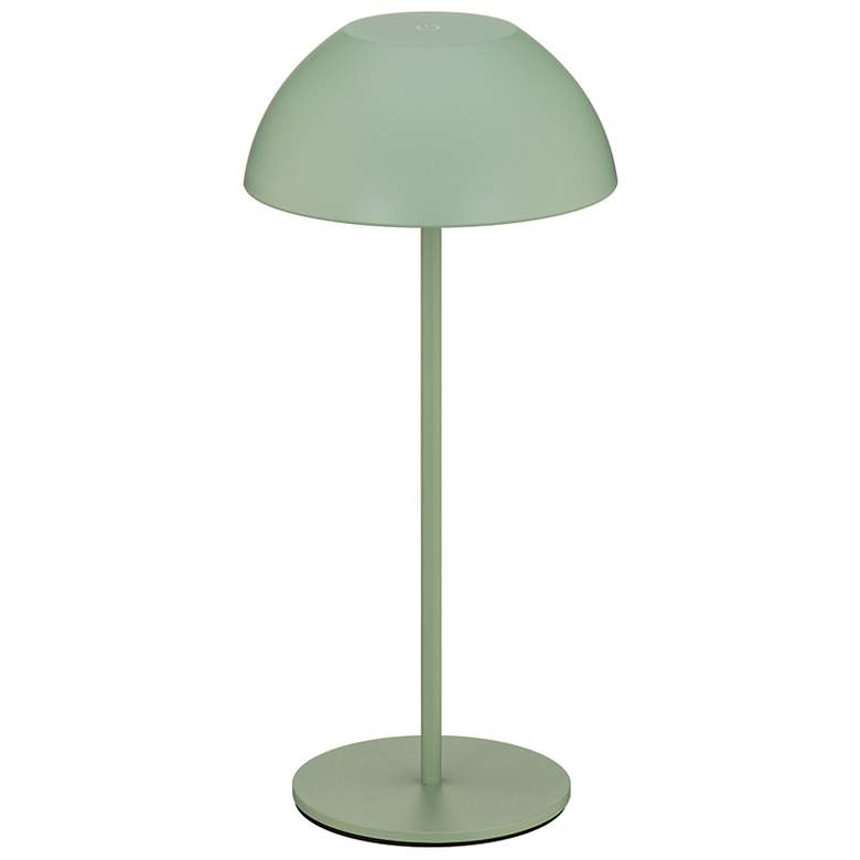 Image 1 Channing 11"H x 5.13"W 1-Light Rechargeable Table Lamp in Green