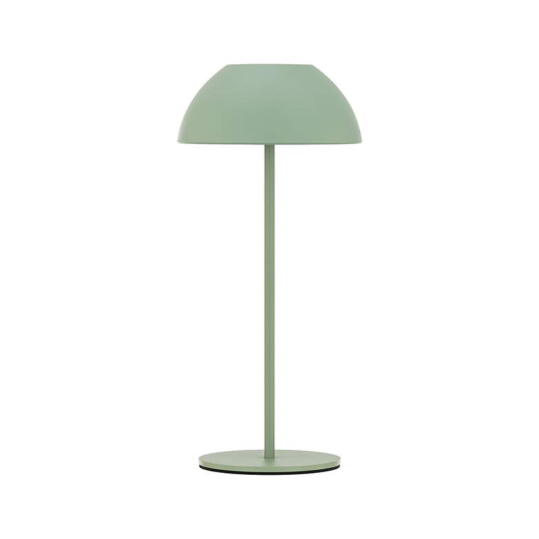 Image 3 Channing 11"H x 5.13"W 1-Light Rechargeable Table Lamp in Green more views