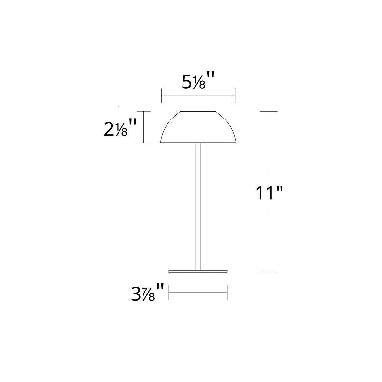 Image 5 Channing 11"H x 5.13"W 1-Light Rechargeable Table Lamp in Green more views