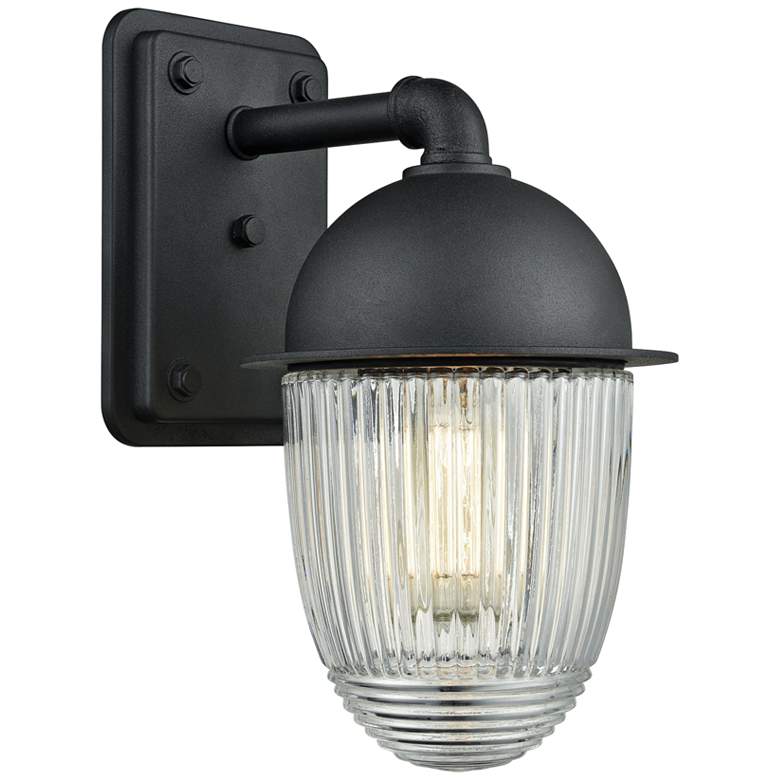 Image 1 Channing 12 inch High Matte Black Outdoor Wall Light