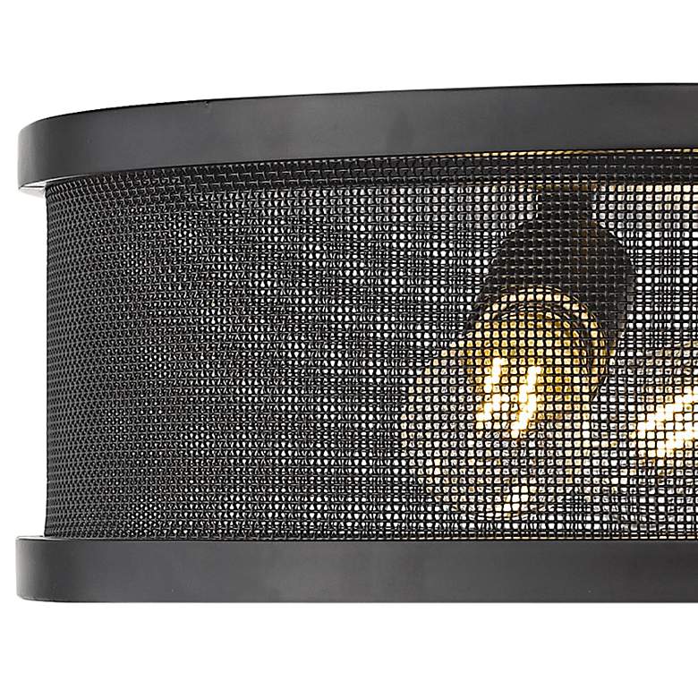 Image 2 Channing 15" Wide 3-Light Flush Mount in Matte Black with Matte Black more views