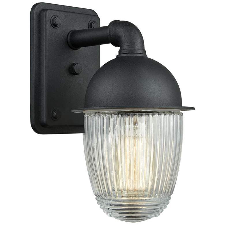 Image 1 Channing 9 inch High Matte Black Outdoor Wall Light