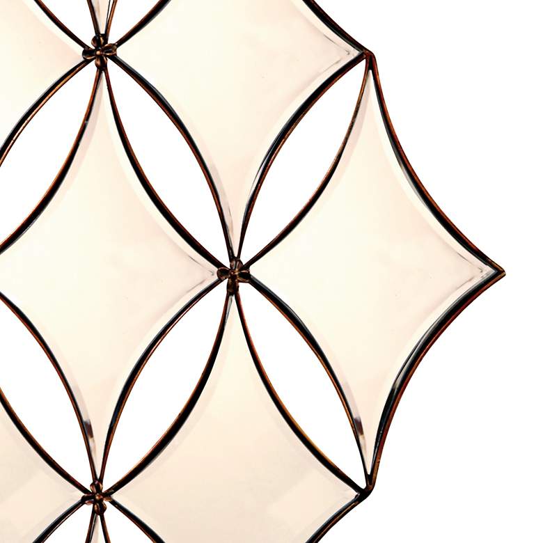 Image 2 Channing Bronze 29" x 48" Diamond Wall Mirror more views