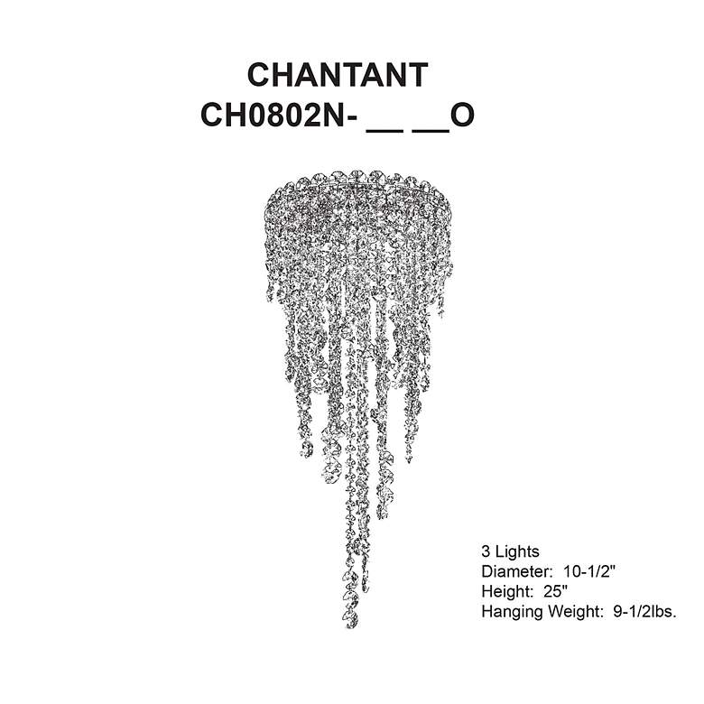 Image 5 Chantant 10 1/2" Wide Polished Stainless Steel Ceiling Light more views