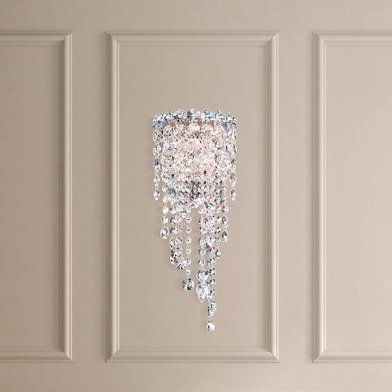 Image 1 Chantant 16"H x 6.5"W 2-Light Crystal Wall Sconce in Pol Stainles