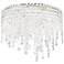 Chantant 17"H x 21"W 5-Light Crystal Flush in Pol Stainless Steel