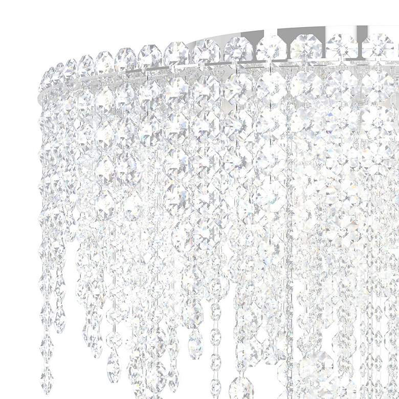 Image 3 Chantant 17"H x 21"W 5-Light Crystal Flush in Pol Stainless Steel more views