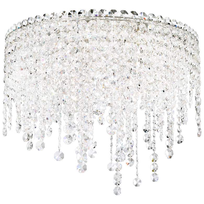 Image 2 Chantant 17"H x 21"W 5-Light Crystal Flush in Pol Stainless Steel