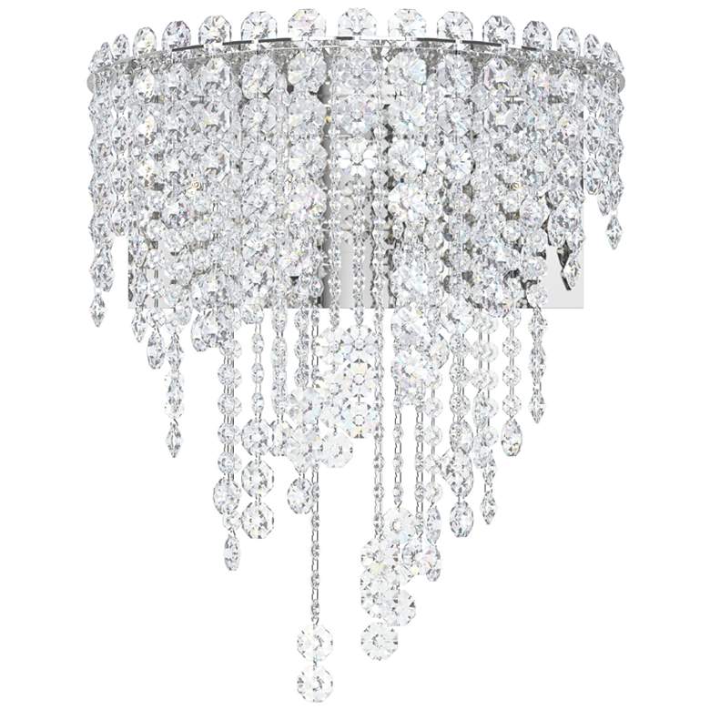 Image 1 Chantant 18"H x 14"W 4-Light Crystal Wall Sconce in Pol Stainless