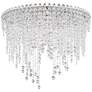 Chantant 20.5"H x 24"W 6-Light Crystal Flush in Pol Stainless Ste