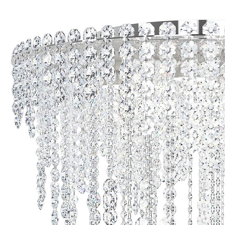 Image 3 Chantant 20.5"H x 24"W 6-Light Crystal Flush in Pol Stainless Ste more views