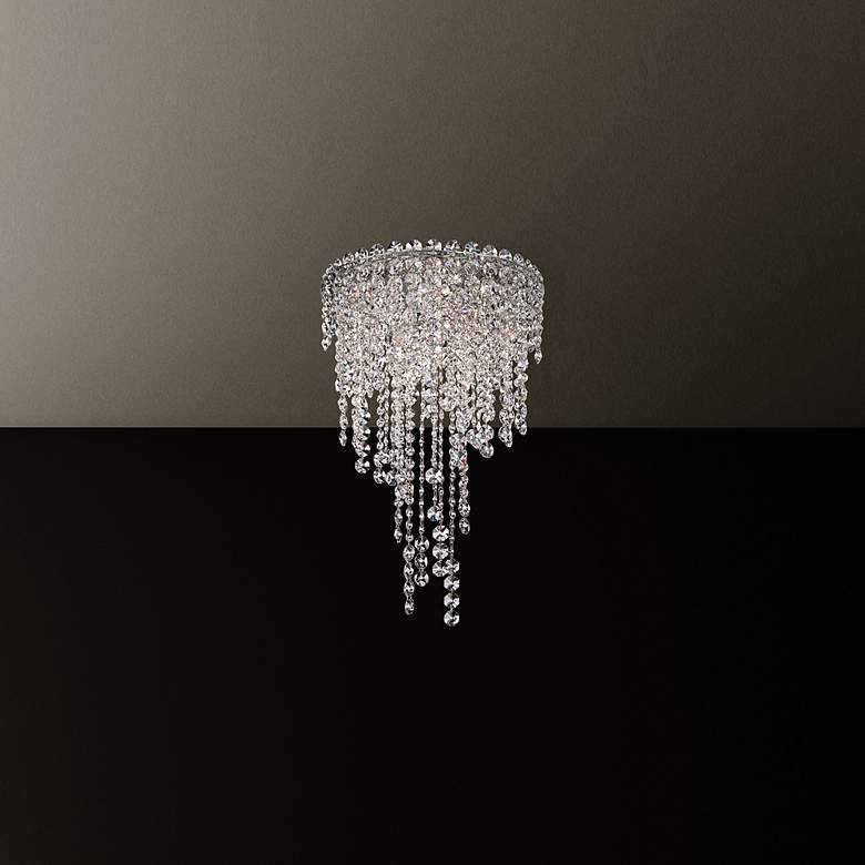 Image 1 Chantant 23.5"H x 14"W 4-Light Crystal Flush in Pol Stainless Ste