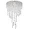 Chantant 23.5"H x 14"W 4-Light Crystal Flush in Pol Stainless Ste