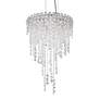 2_Chantant 23"H x 14"W 4-Light Crystal Pendant in Polished Stainles