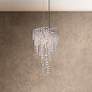 1_Chantant 23"H x 14"W 4-Light Crystal Pendant in Polished Stainles