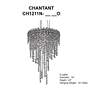 4_Chantant 23"H x 14"W 4-Light Crystal Pendant in Polished Stainles more views