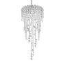 2_Chantant 24.5"H x 10.5"W 3-Light Crystal Pendant in Pol Stainless
