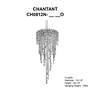 4_Chantant 24.5"H x 10.5"W 3-Light Crystal Pendant in Pol Stainless more views