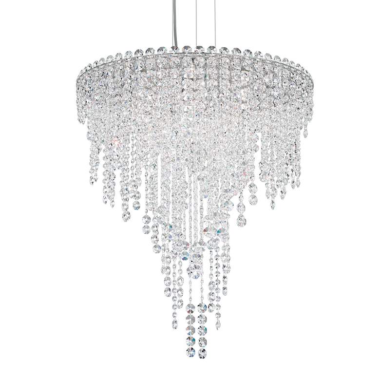 Image 2 Chantant 24" Wide Polished Steel w/ Optic Crystal Chandelier