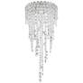 2_Chantant 25"H x 10.5"W 3-Light Crystal Flush in Pol Stainless Ste