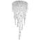 Chantant 25"H x 10.5"W 3-Light Crystal Flush in Pol Stainless Ste