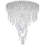 Chantant 28.5"H x 24"W 6-Light Crystal Flush in Pol Stainless Ste