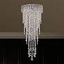 Chantant 35.5"H x 14"W 4-Light Crystal Flush in Pol Stainless Ste