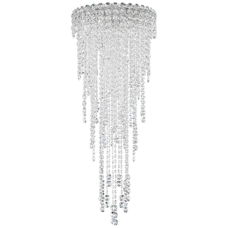 Image 1 Chantant 35.5"H x 14"W 4-Light Crystal Flush in Pol Stainless Ste