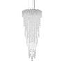 2_Chantant 35"H x 14"W 4-Light Crystal Pendant in Polished Stainles