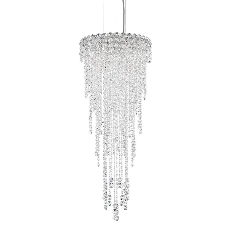 Image 2 Chantant 35"H x 14"W 4-Light Crystal Pendant in Polished Stainles