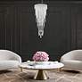 5_Chantant 35"H x 14"W 4-Light Crystal Pendant in Polished Stainles more views