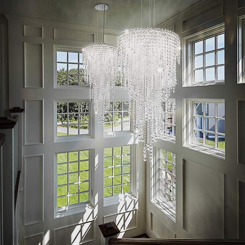 Image 3 Chantant 41.5"H x 21"W 5-Light Crystal Chandelier in Pol Stainles more views