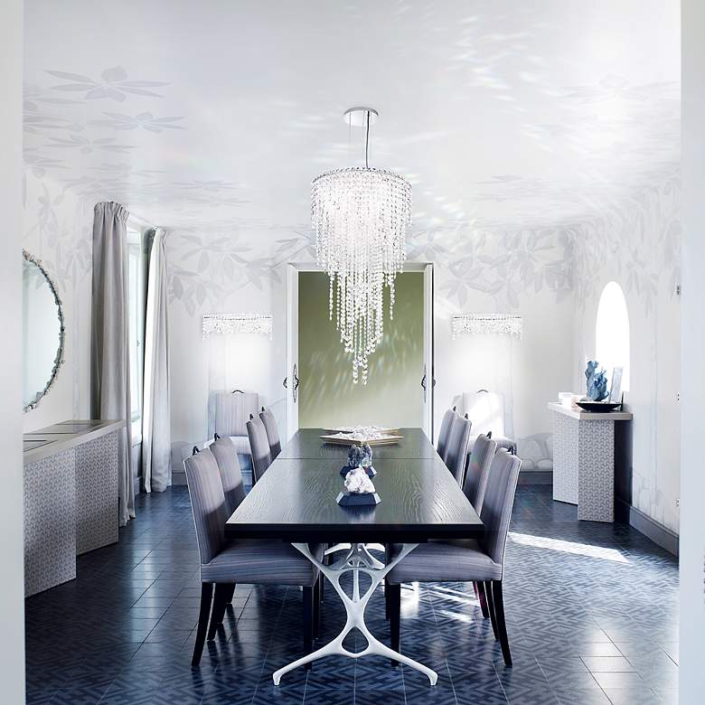 Image 4 Chantant 41.5"H x 21"W 5-Light Crystal Chandelier in Pol Stainles more views