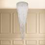 1_Chantant 79.5"H x 24"W 6-Light Crystal Flush in Pol Stainless Ste