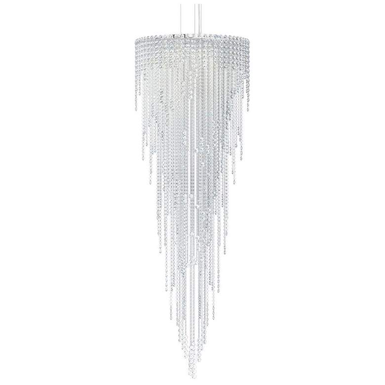 Image 1 Chantant 79"H x 24"W 6-Light Crystal Chandelier in Polished Stain