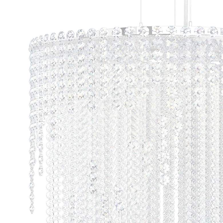 Image 3 Chantant 79"H x 24"W 6-Light Crystal Chandelier in Polished Stain more views