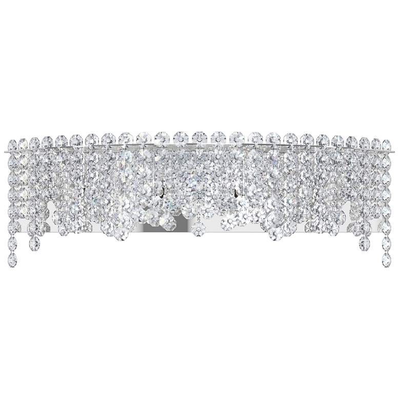 Image 1 Chantant 8.5"H x 24.5"W 4-Light Crystal Bath Bar in Pol Stainless