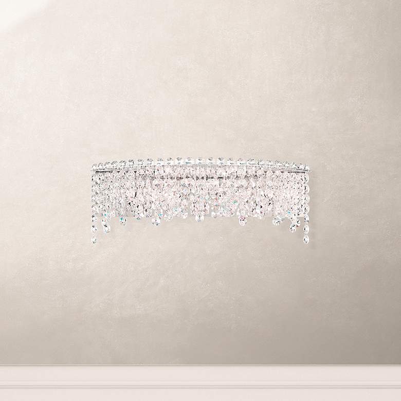 Image 1 Chantant 8.5"H x 24.5"W 4-Light Crystal Bath Bar in Pol Stainless