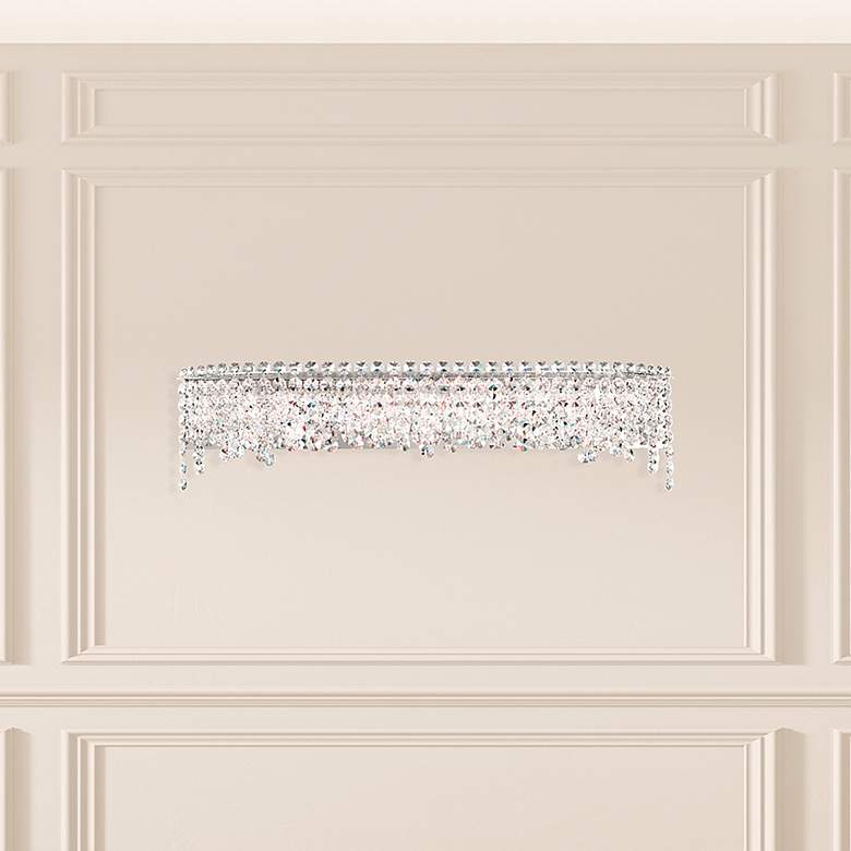 Image 1 Chantant 9"H x 36"W 6-Light Crystal Bath Bar in Pol Stainless Ste