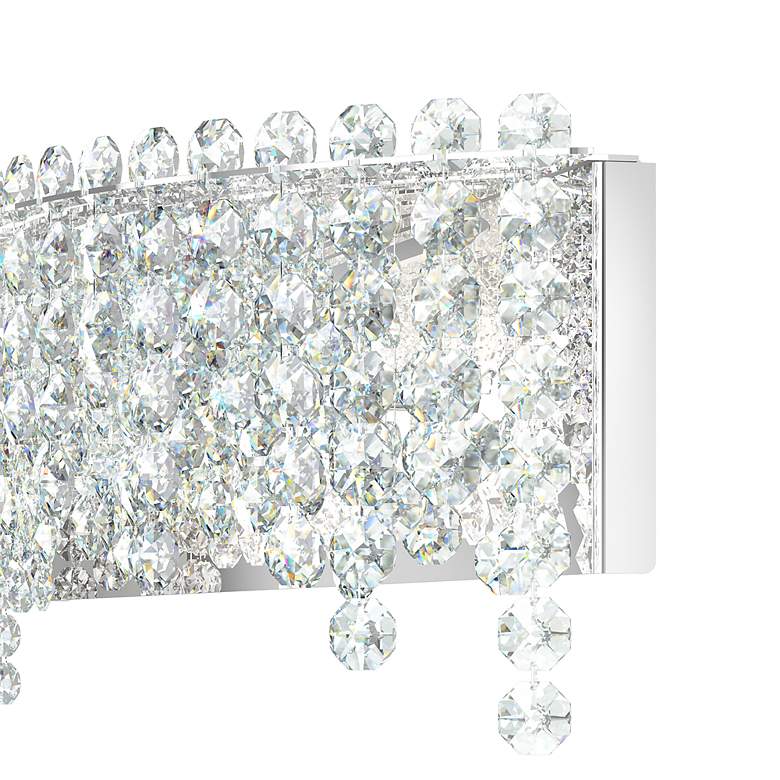 Image 4 Chantant 9"H x 36"W 6-Light Crystal Bath Bar in Pol Stainless Ste more views